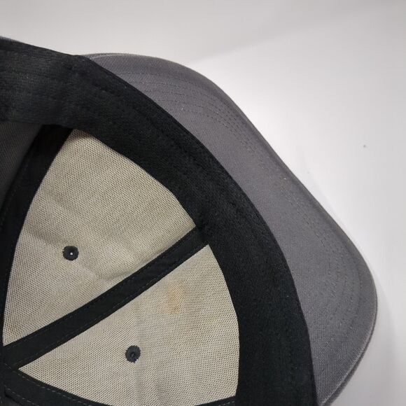 Carhartt Snapback Hat Gray One Size Adjustable Embroidered Patch Logo 6 Panel - Picture 7 of 8